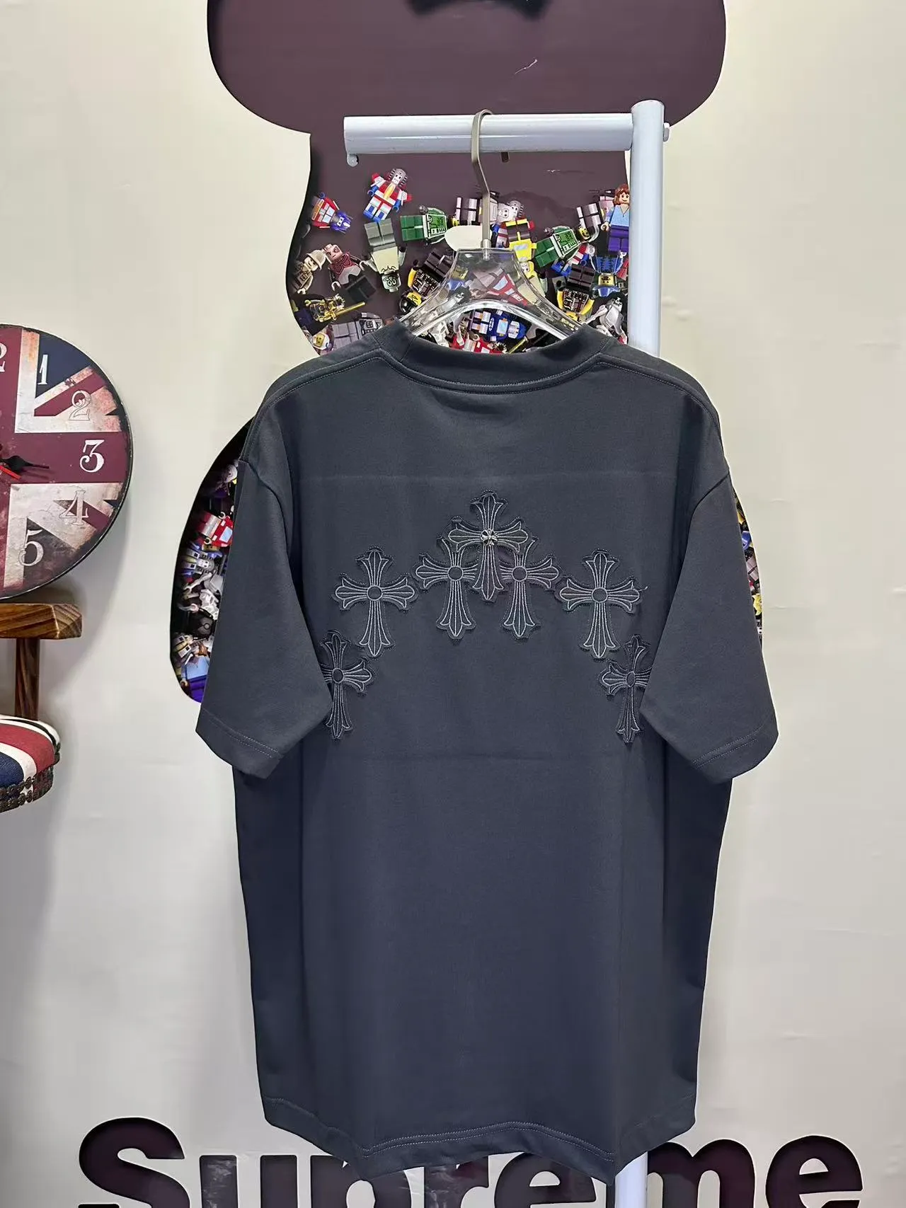 L 26876# 𝗖𝗵𝗿𝗼𝗺𝗲 𝗛𝗲𝗮𝗿𝘁𝘀 New Arrival Original ！ ： ➕100% 。 ： 🪡 ：White Black Gray Size：S XXL